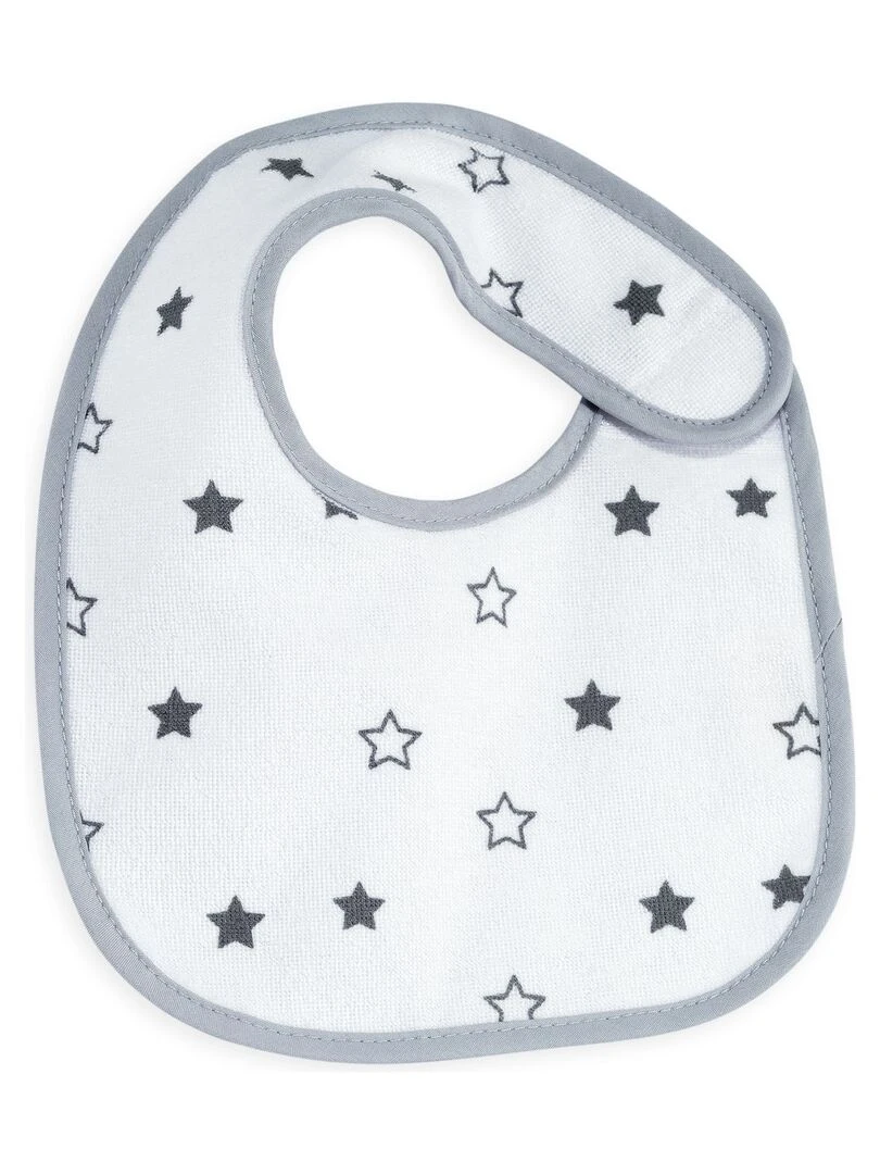 Lot de 7 bavoirs de naissance Nuage gris   Gris