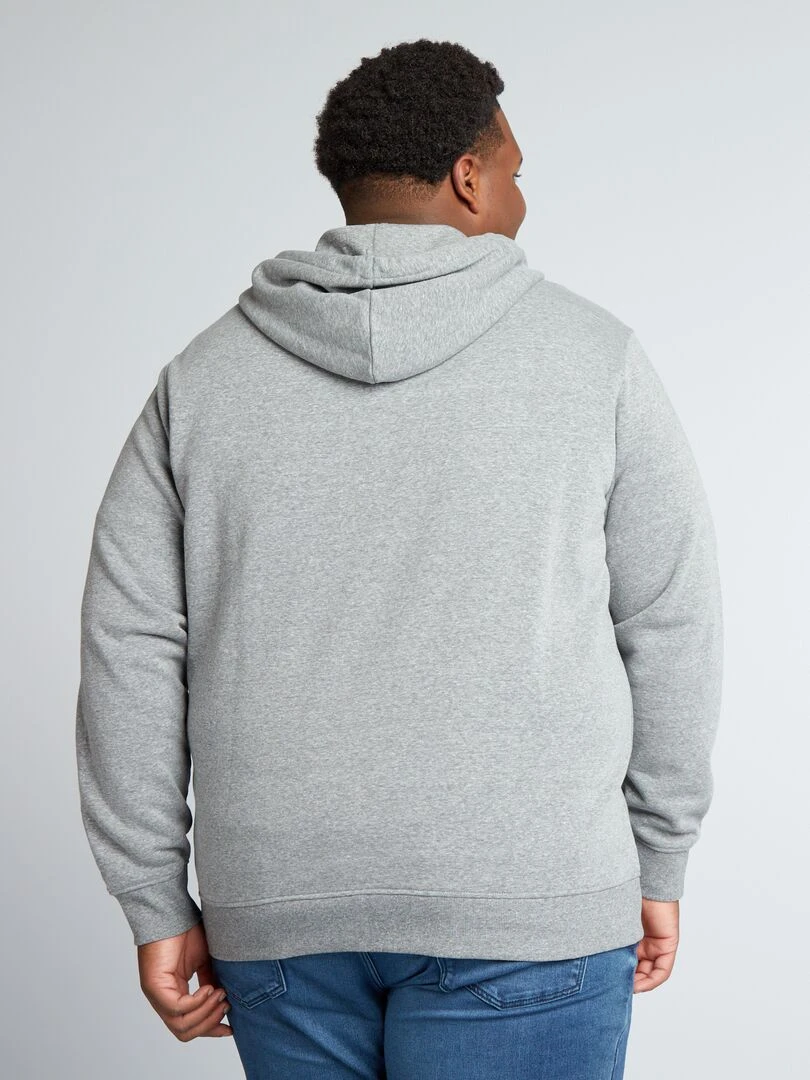 Sweat zippé en molleton   Gris