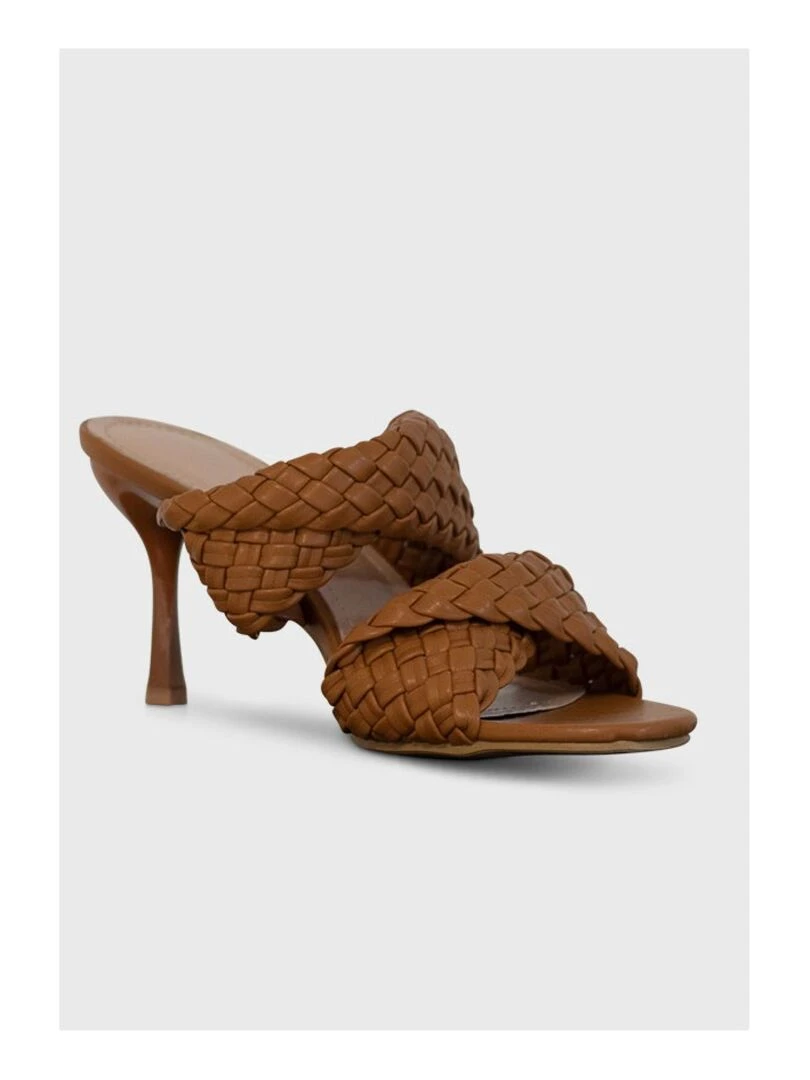 Mules compensées Kebello   Marron