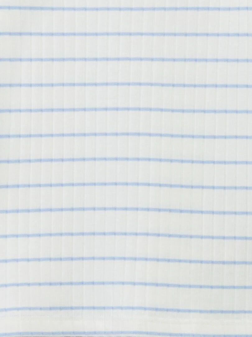 Débardeur côtelé   Blanc/bleu