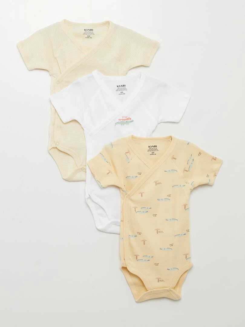 Lot de 3 bodies fantaisie Jaune
