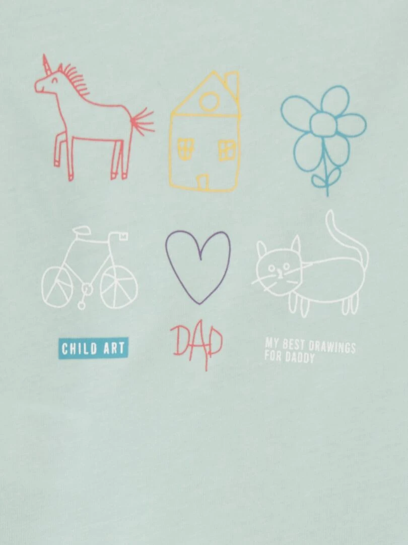 T shirt en coton imprimé   Vert