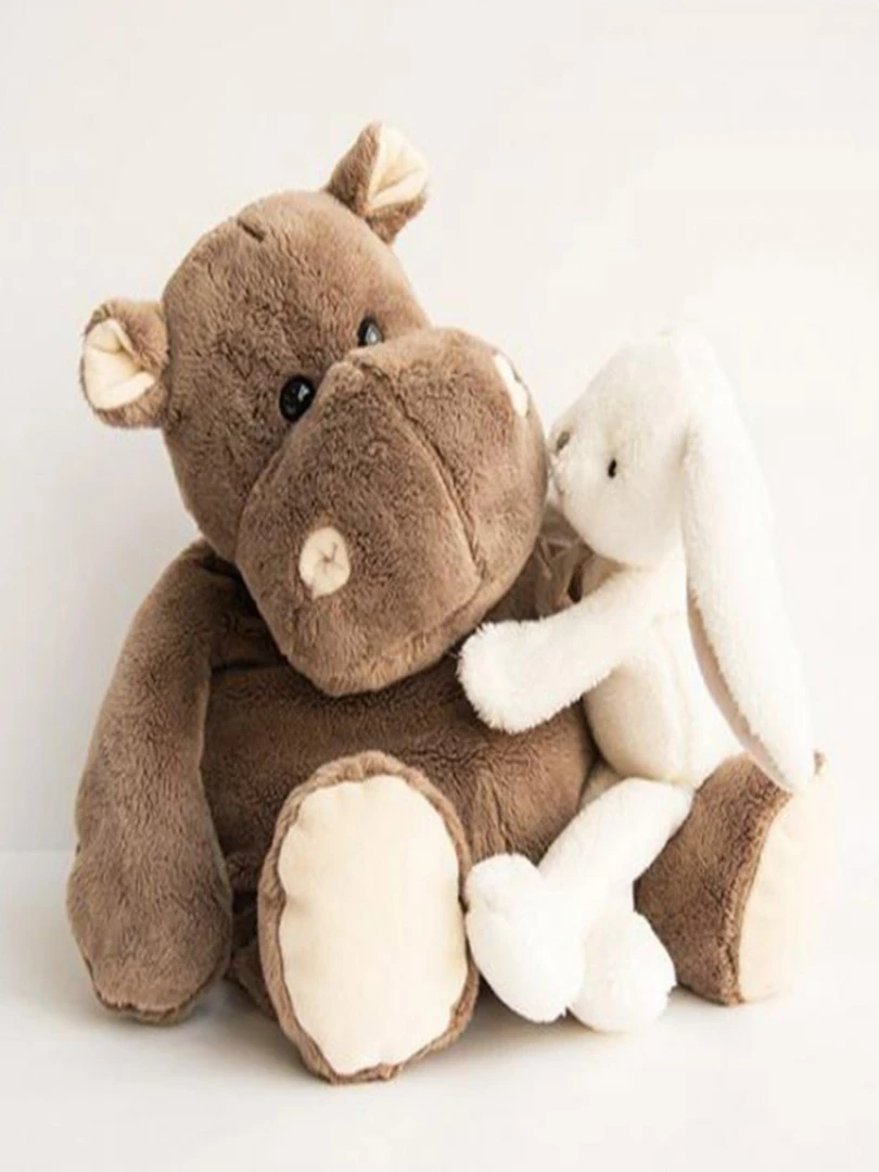 Coffret peluche hippopotame marron (23 cm)   Marron