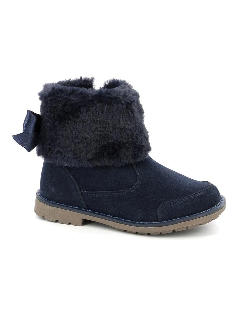 Boots Cuir Stelie Bleu marine