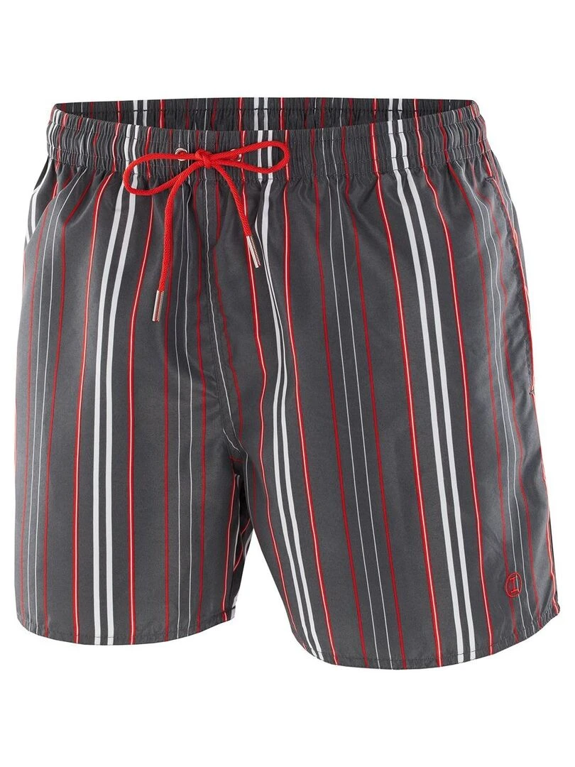 Maillot de bain short à rayures Mombasa   Gris
