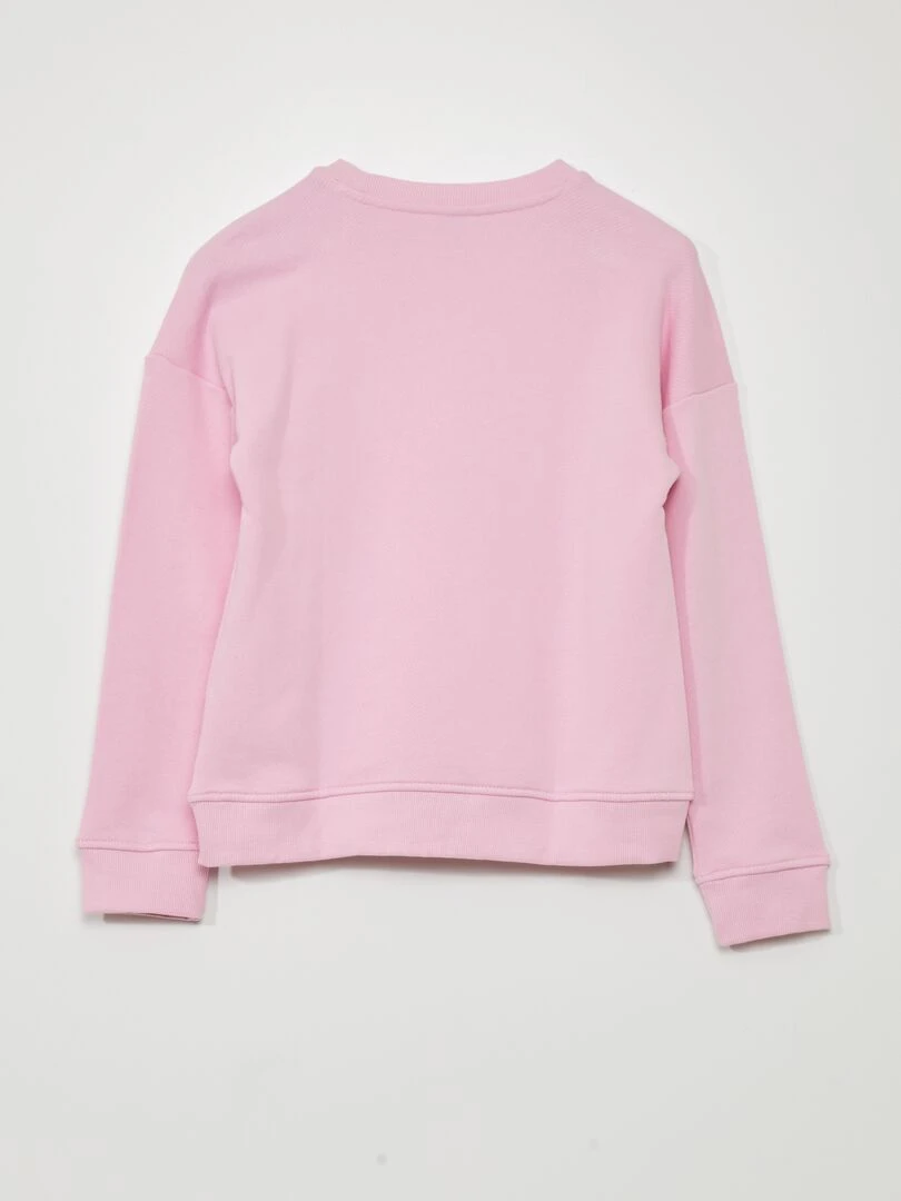 Sweat large poche kangourou   Rose