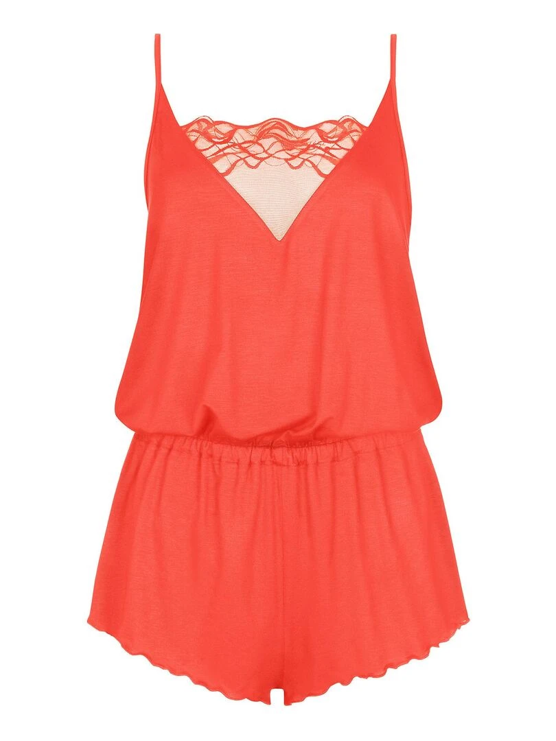 Pyjama combishort de nuit Dione   Rouge
