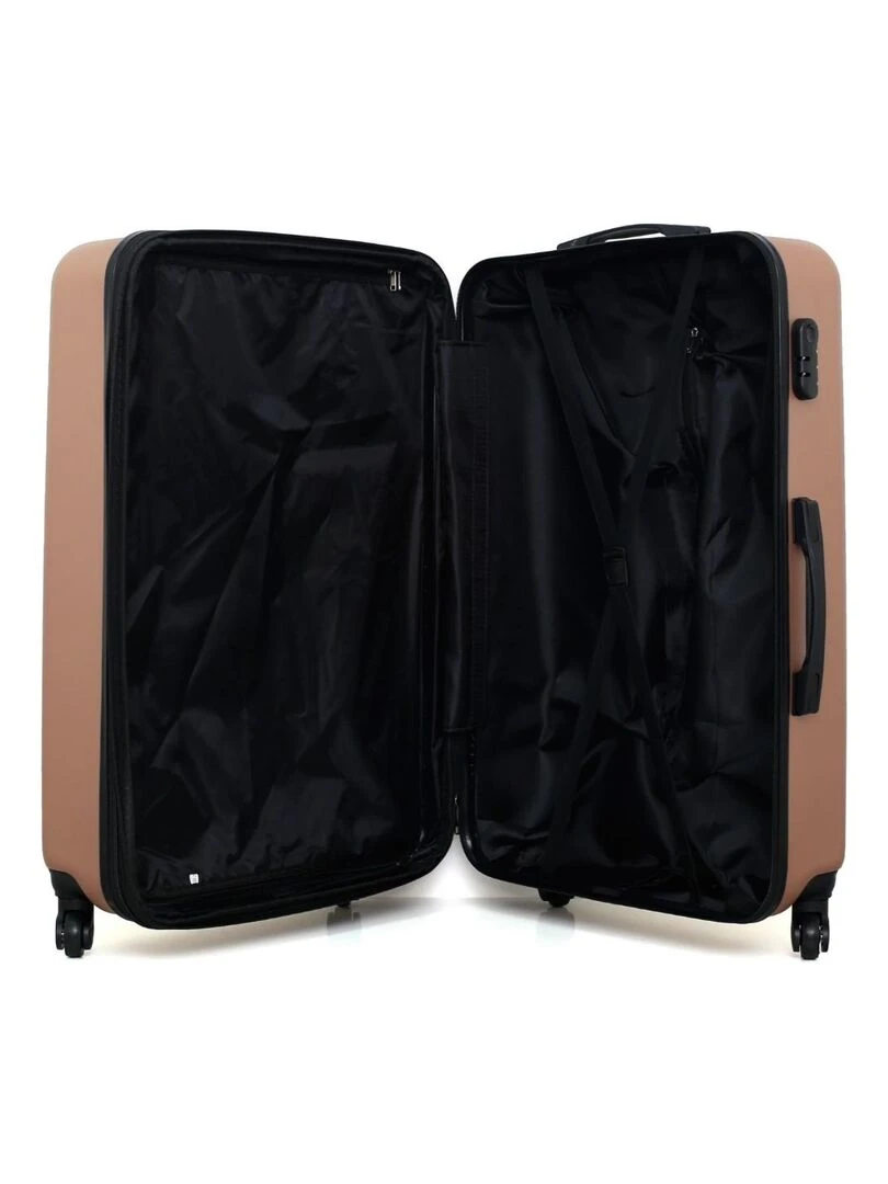 HERO   VALISE GRAND FORMAT ABS LIPARI B  75 CM 4 ROUES   Rose