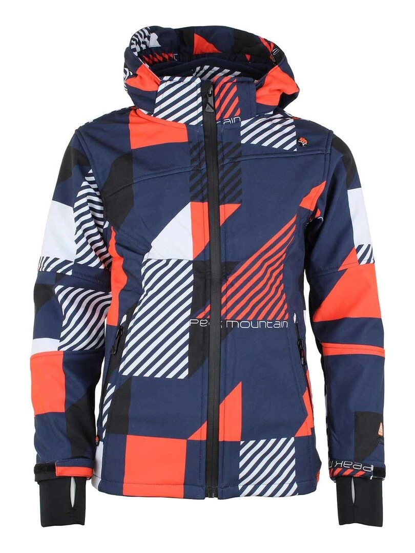Blouson softshell homme COVER PEAK MOUNTAIN Bleu marine