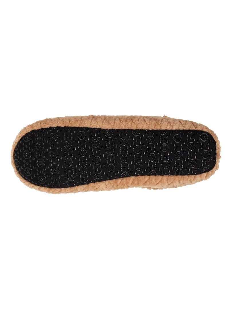 Chaussons ballerines Femme texturées Beige   Beige