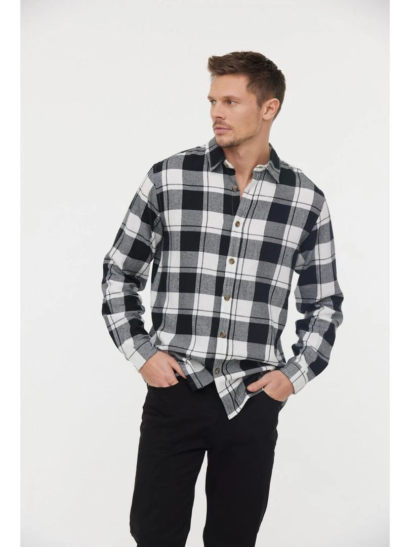 Lee Cooper   Chemise manches longues coton regular DOZ   Noir