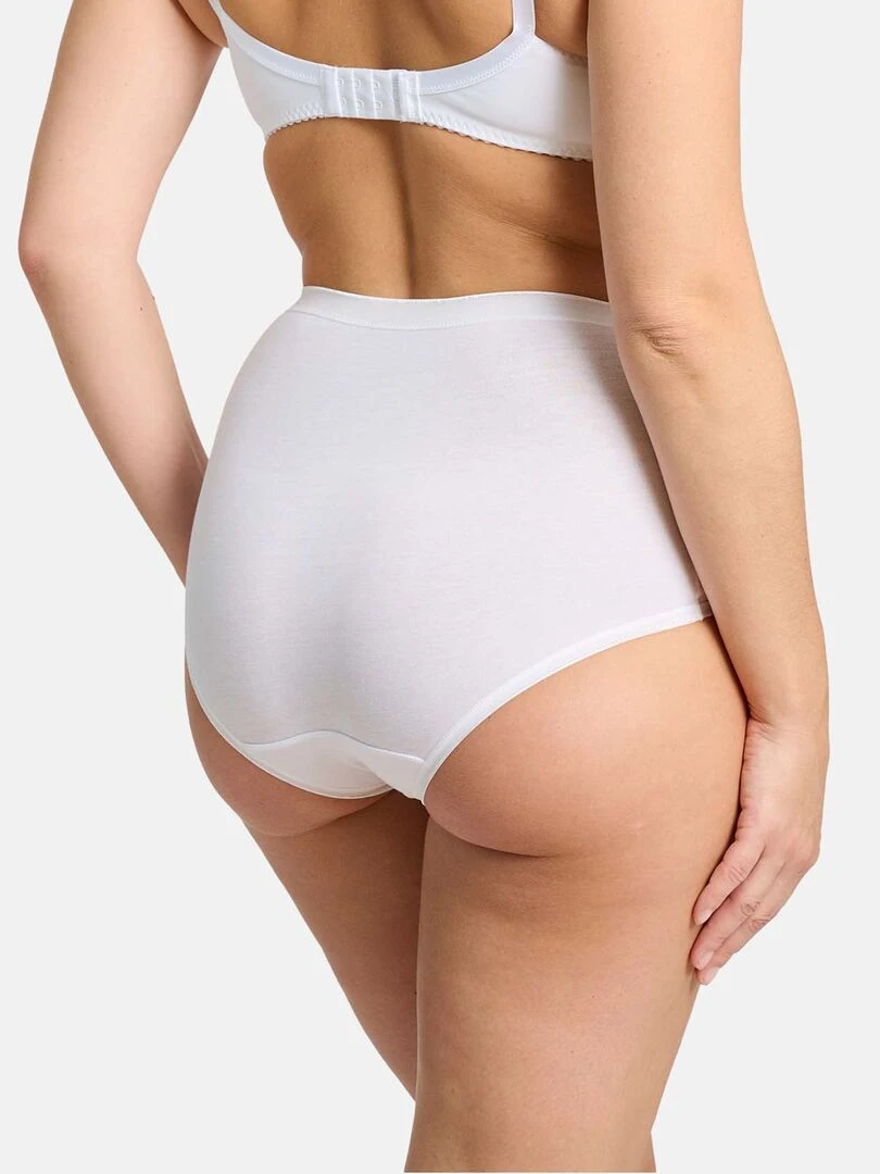 Lot 3 culottes taille haute 'Sans Complexe'   BLANC 2