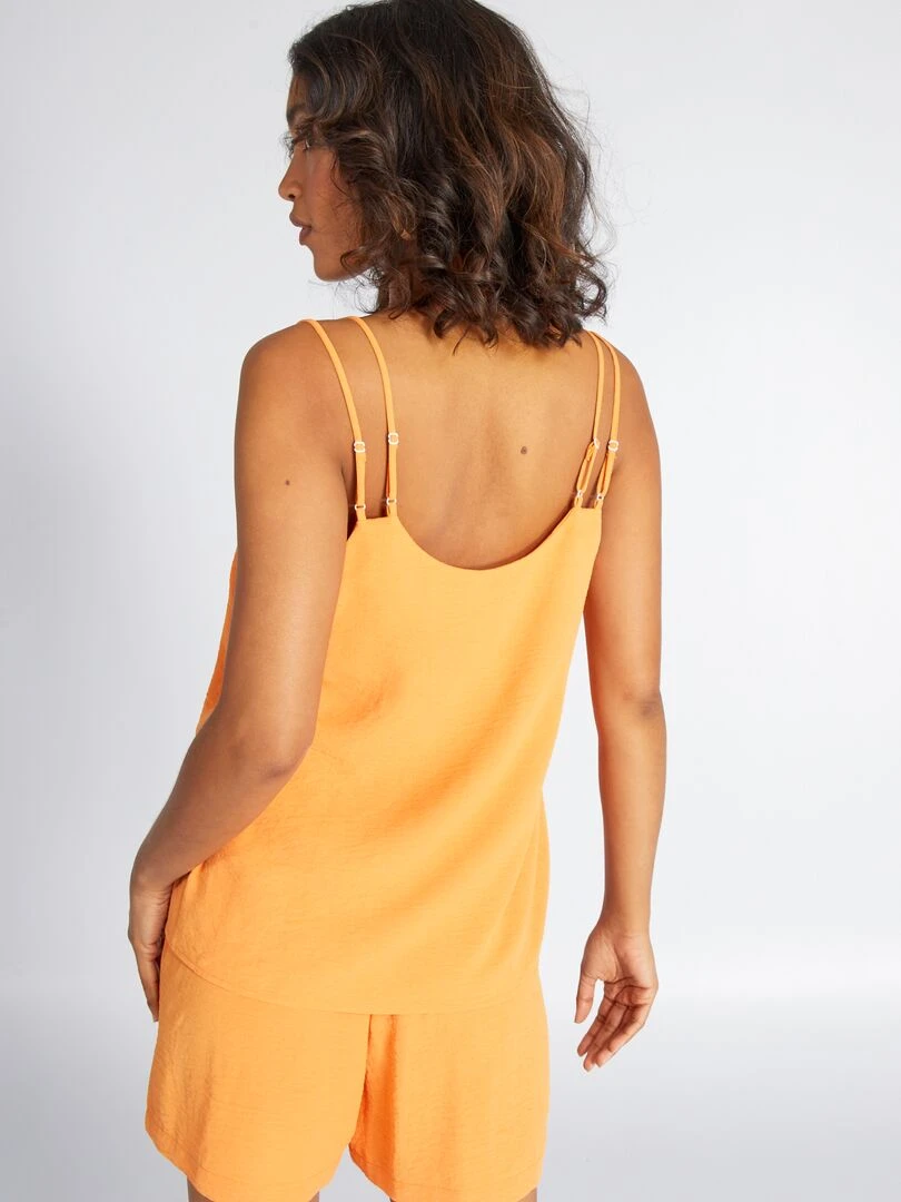 Top à fines bretelles   orange