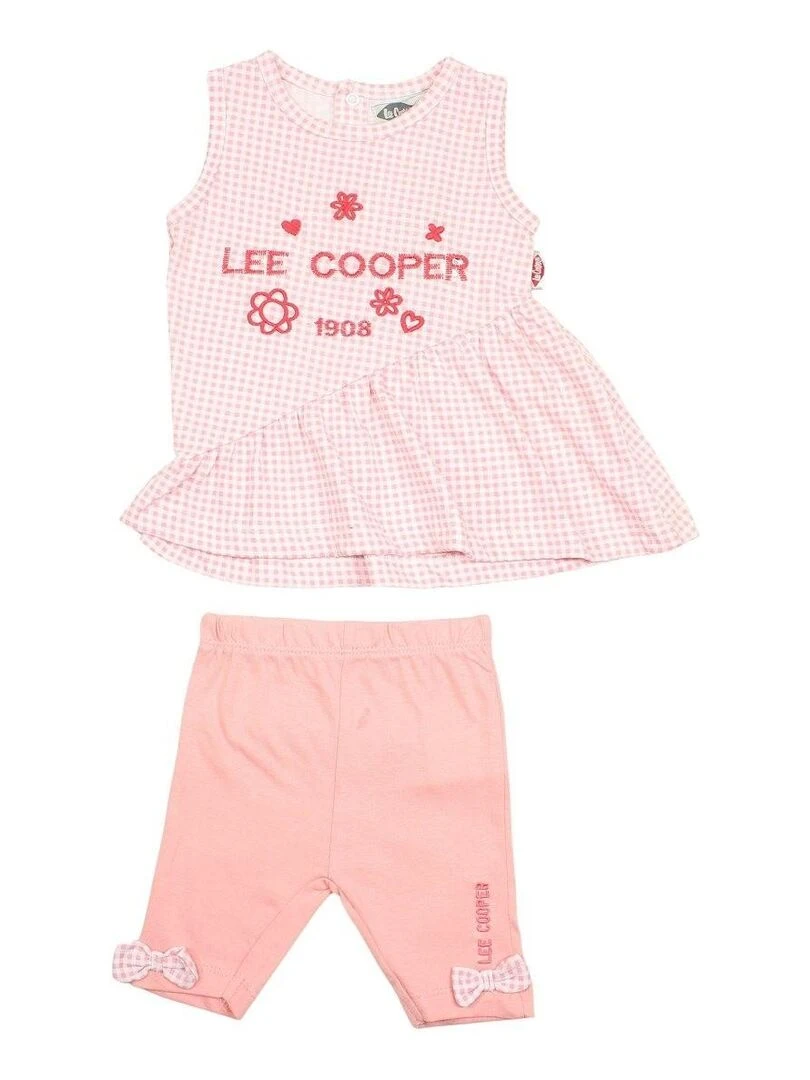 Lee Cooper Ensemble Tunique legging bébé fille Imprimé Lee Cooper Rose