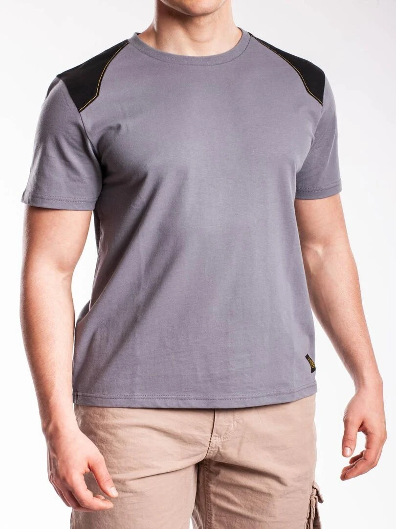 T shirt renforcé coton WORKTS 'Rica Lewis' Gris