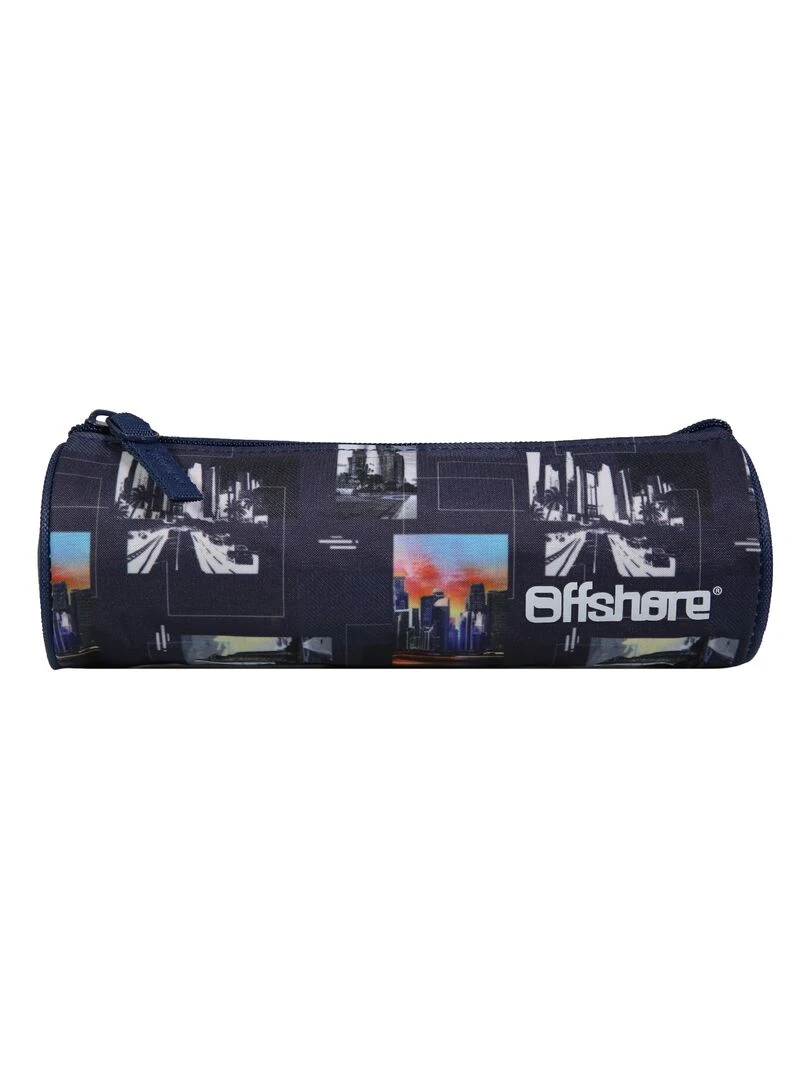 BAGTROTTER Trousse scolaire ronde Offshore Bleu City Ville Bleu