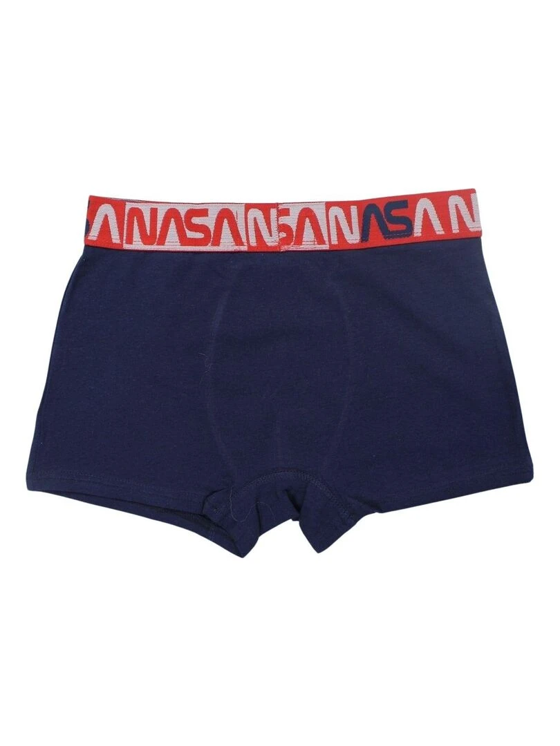 Nasa Boxer homme imprimé logo en coton Bleu marine