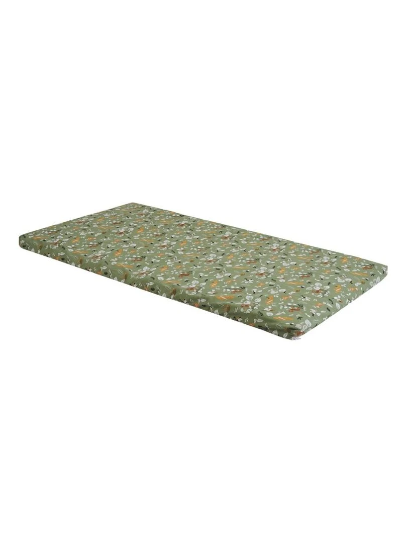 Tinéo Matelas nomade 60x120cm Safari Blanc Vert Blanc
