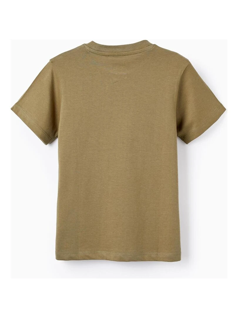 T Shirt De Coton Pour Garçon 'Bailando' manches courtes Vert foncé