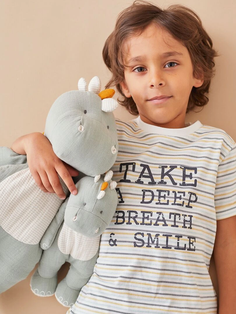 Peluche medium Stegi en mousseline de coton BIO  eucalyptus   Vert