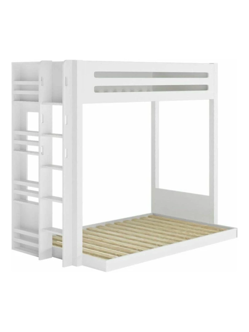 Lit superposé 3 places Montessori Isa AKITEN RETAIL Blanc Blanc