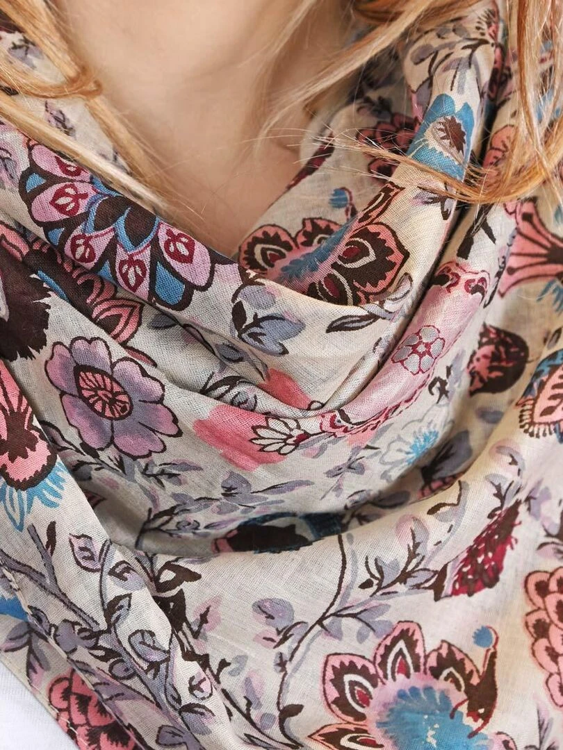 Foulard carré Almaya   Bleu