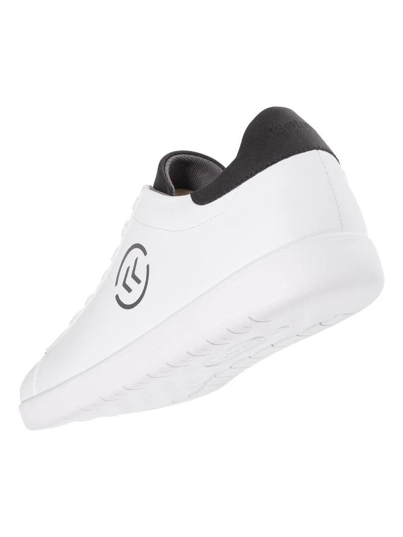 Baskets Confort Homme Effet Grainé Blanc   Blanc