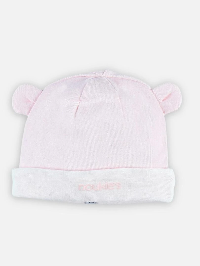Bonnet naissance jersey Bio Noukie's Rose