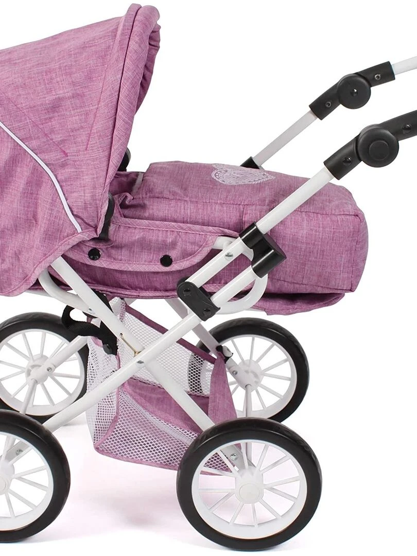 Poussette combinée pour poupée LENI Jean rose N/A