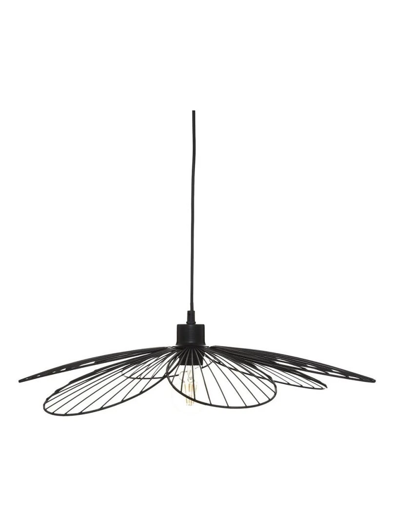 Suspension métal Fleur noir D57 Noir