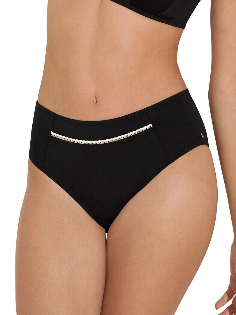 Bas maillot slip de bain shapewear taille haute Union Island Noir