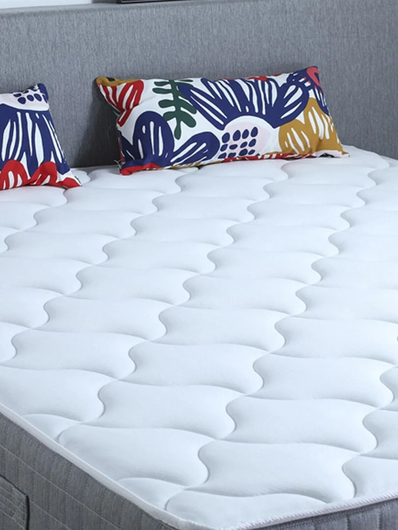 Matelas Ressorts 7 zones MAX H30 Fabriqué en France   Blanc Gris