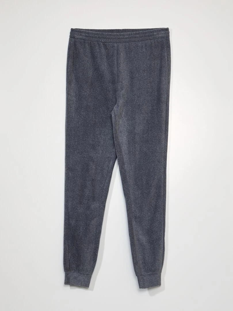 Pyjama long polaire   2 pièces   Gris