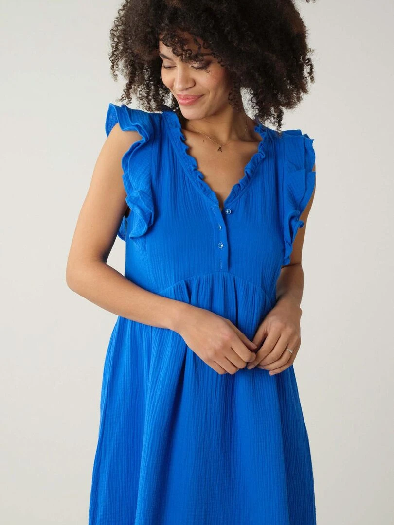 Robe courte pour femme 'Deeluxe' Bleu fluo