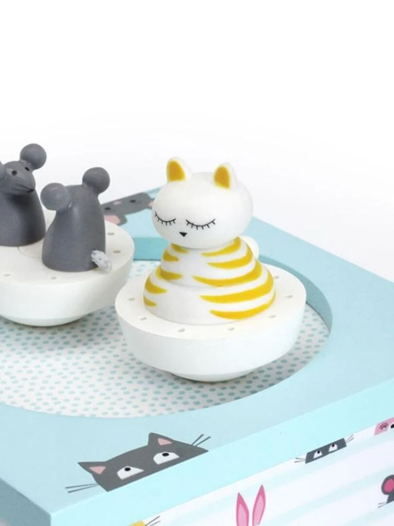 Boîte à musique magnétique chat et souris   N/A