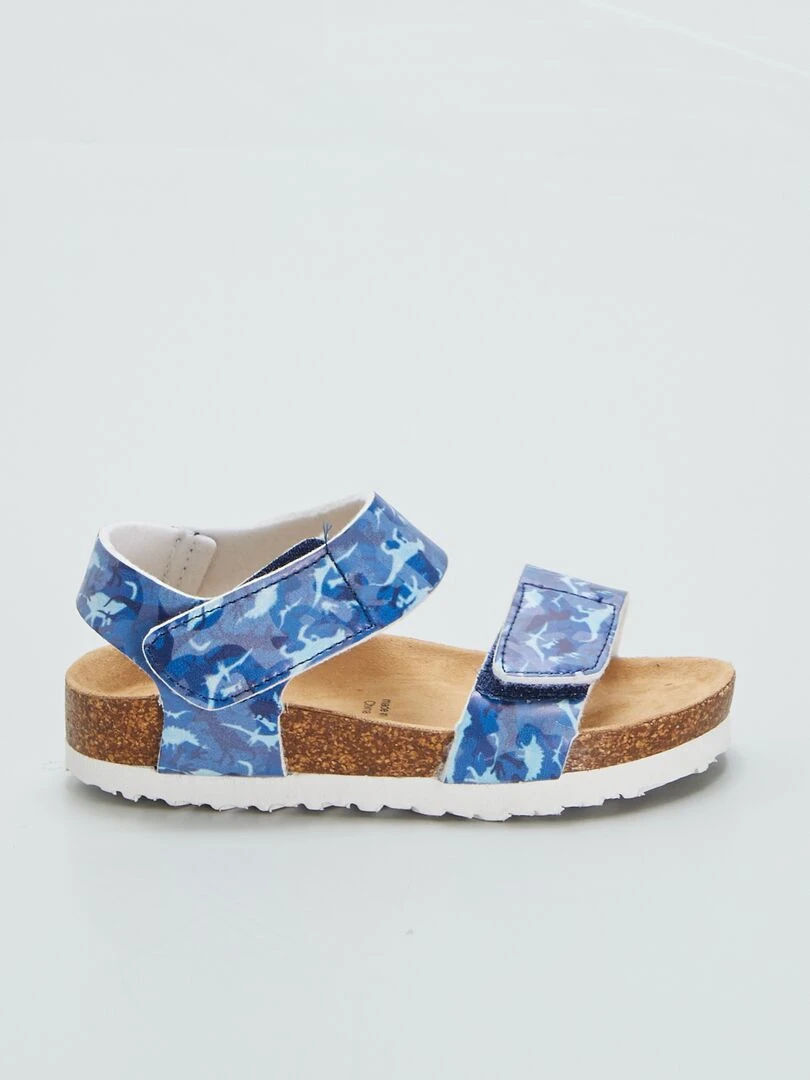 Sandales à scratchs Bleu