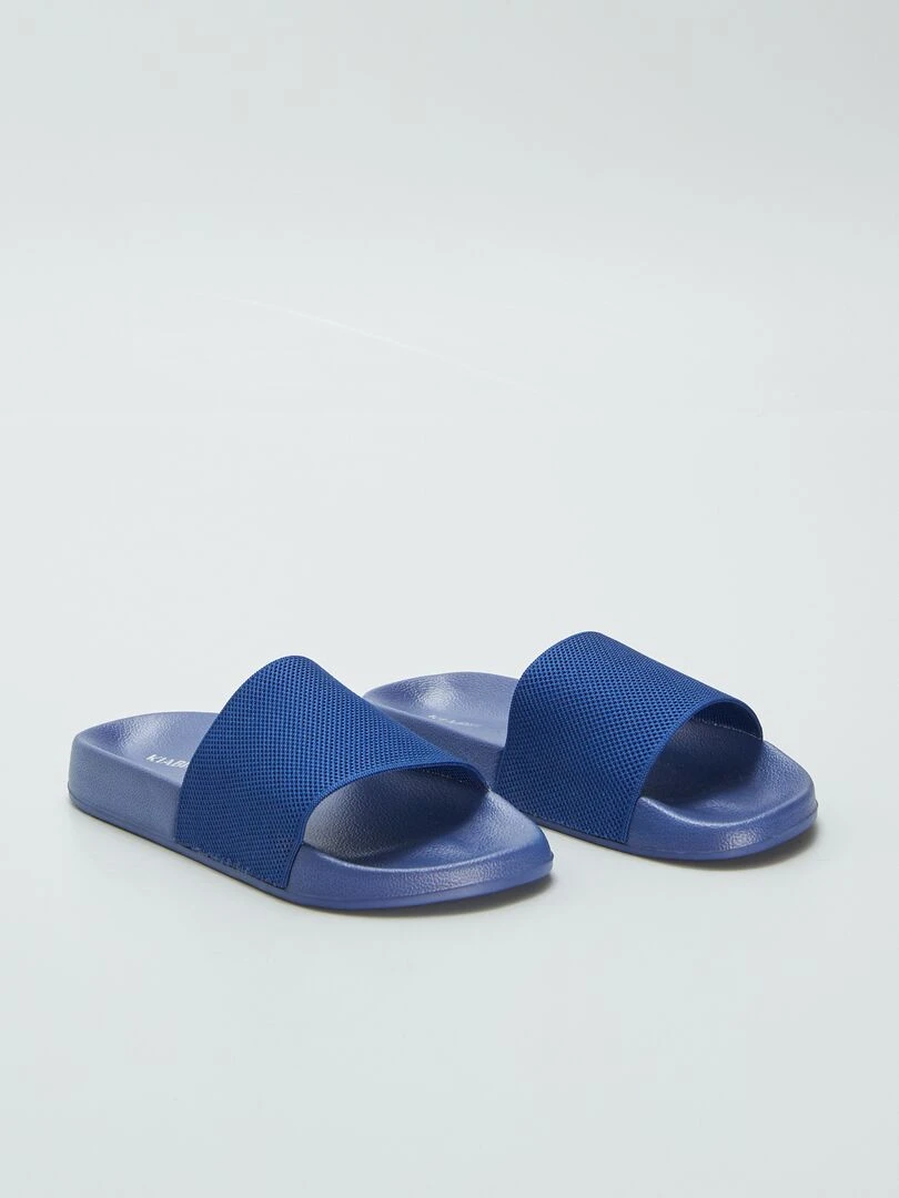 Claquettes de piscine unies Bleu marine