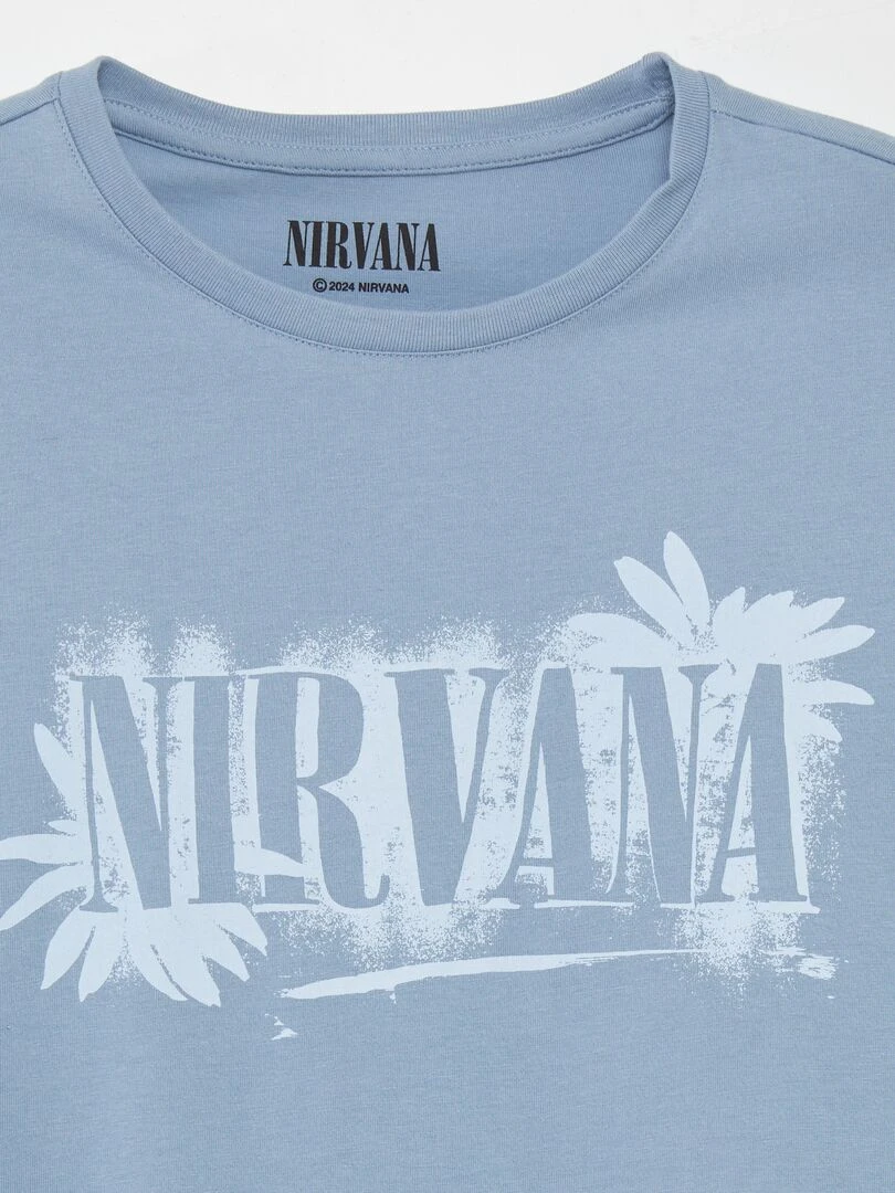 T shirt imprimé 'Nirvana' Bleu