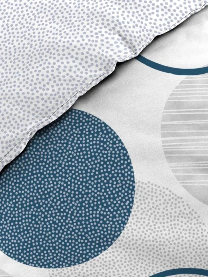 Housse de couette + taie(s) Voie lactée coton 42 fils Bleu