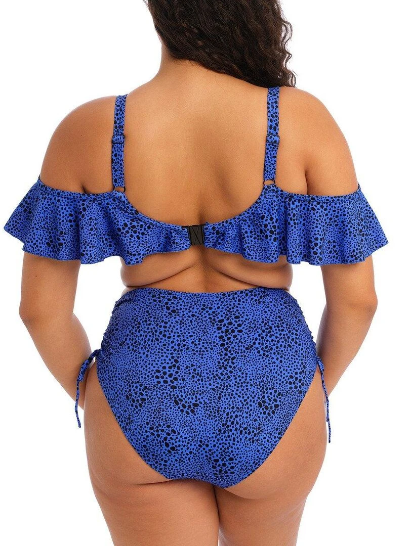 Bas de maillot ajustable taille haute Pebble cove   Bleu