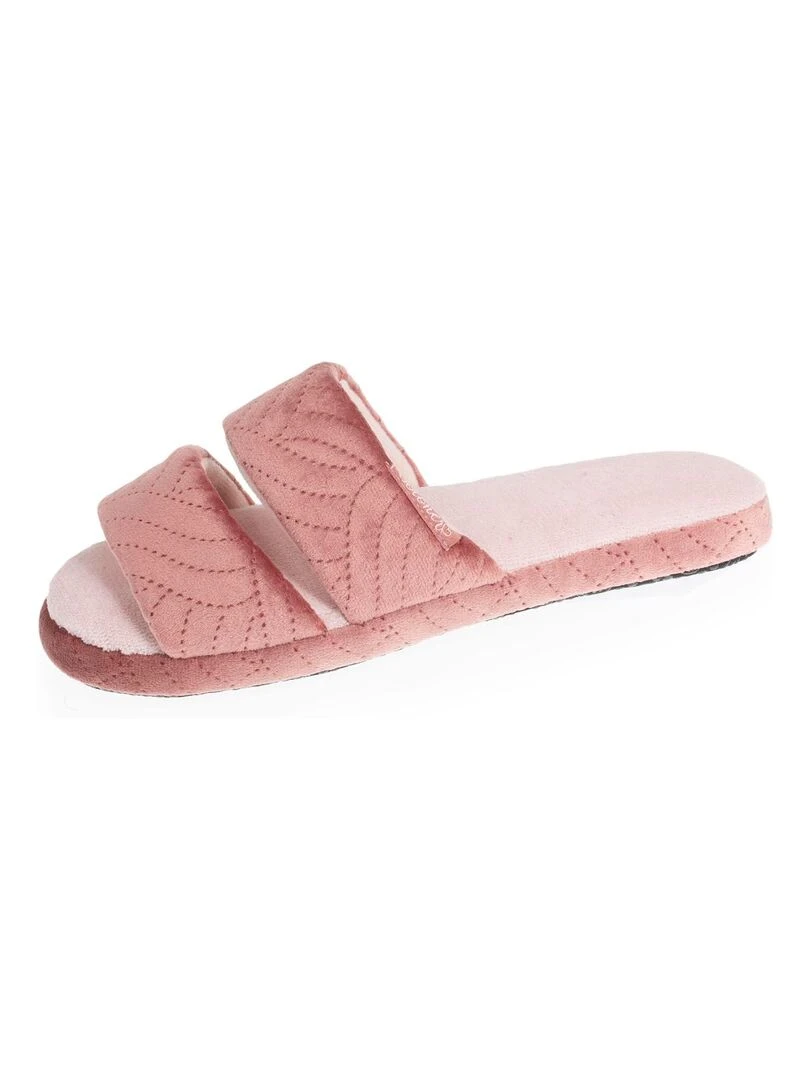 Chaussons sandales Femme Matelassé Blush Rose