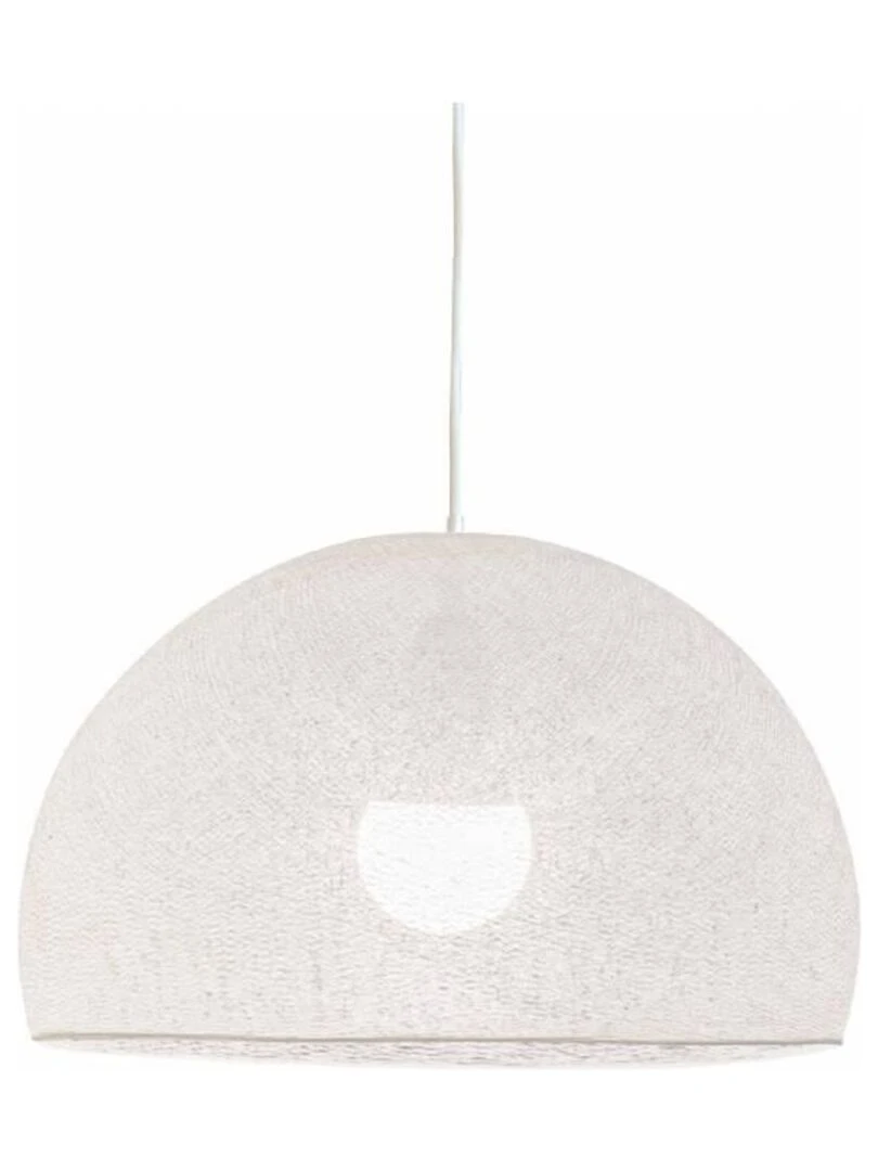 Abat jour coupole blanc 50 et sa suspension simple Blanc