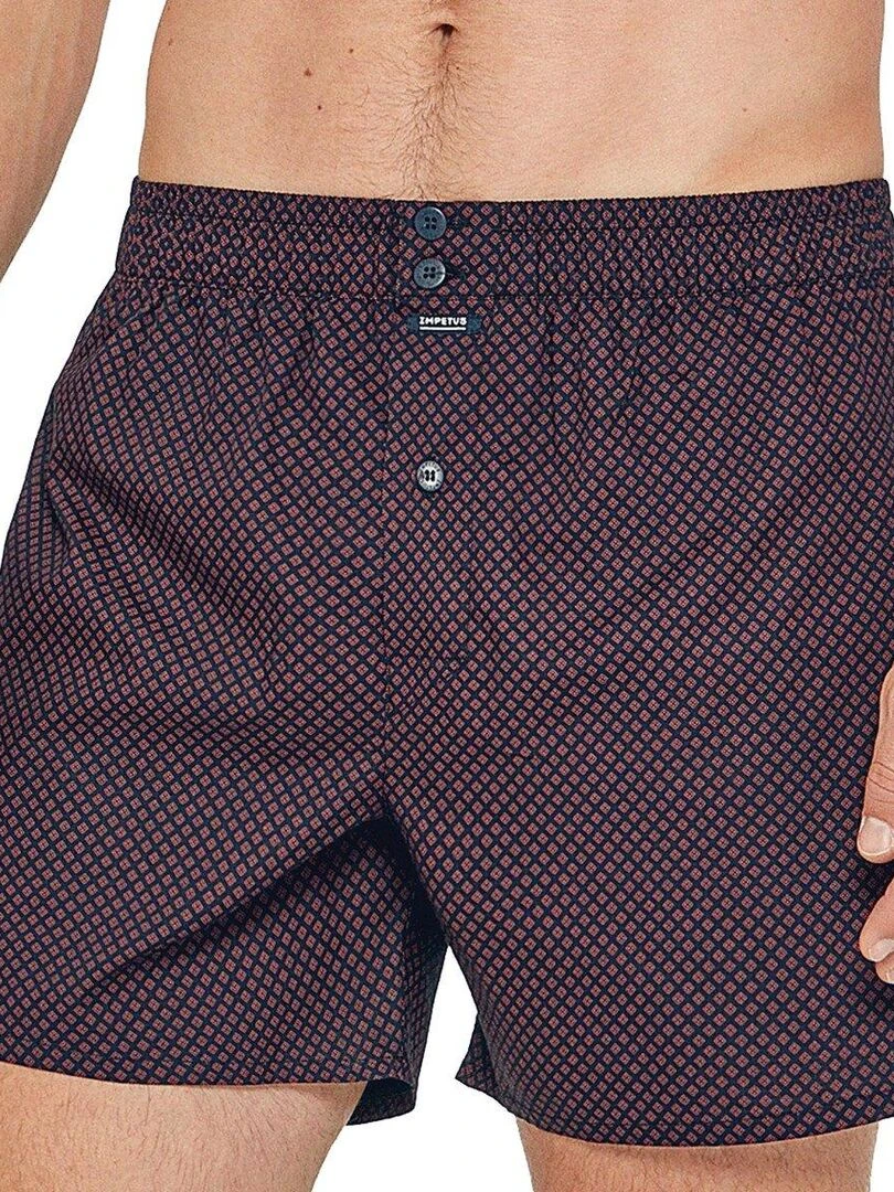 Caleçon en coton avec suspensoir American boxer Bohinj Bleu