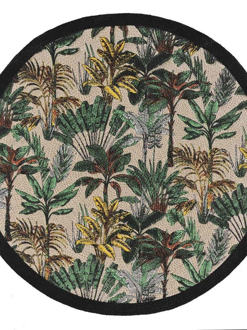 Tapis rond Balinesie Vert Vert