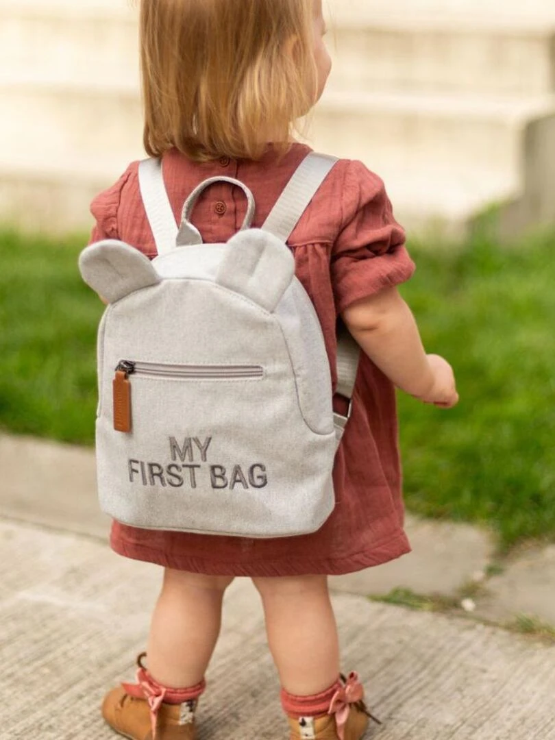 Sac à dos bébé My first bag canvas gris (24 cm)   Gris