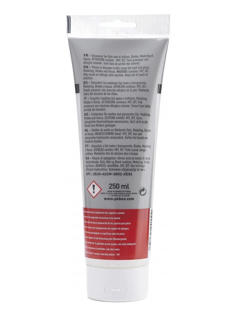 Gesso blanc de couverture pour supports à peinture   250 ml   N/A