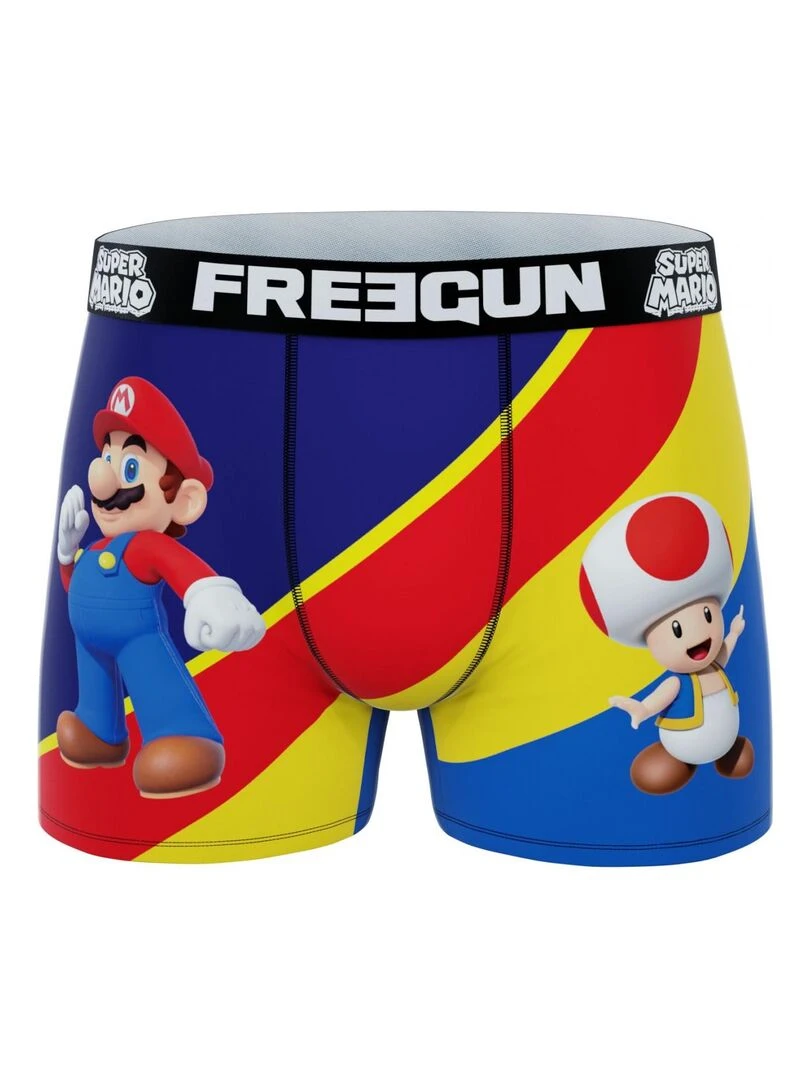 Lot de 3 boxers garçon Super Mario Bross Freegun   Bleu