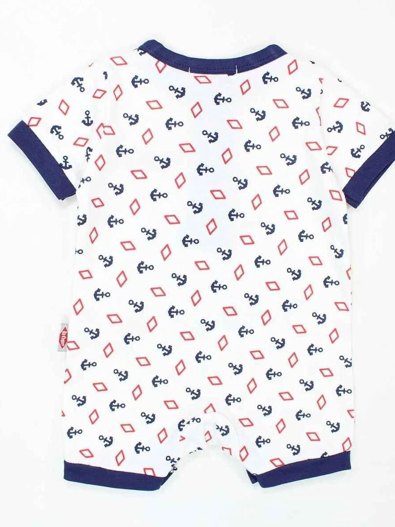 Lee Cooper   Combishort bébé garçon imprimé logo en coton   Blanc