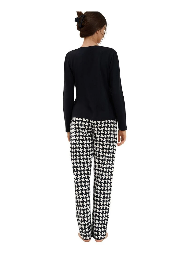 Haut pyjama manches longues Mia   Noir