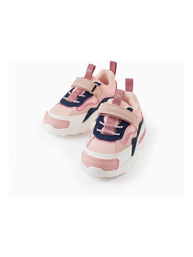 Baskets Lumineuses pour Bébé Fille 'ZY Superlight' GREAT GOALS GREAT WORLD Rose foncé